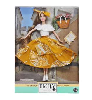 Лялька "Emily" з квітами у кошику