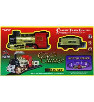 Залізниця "Classic Train Familial", 73 см, локомотив та вагон