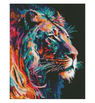 Алмазна мозаїка "Граціозний лев" 40х50 см
