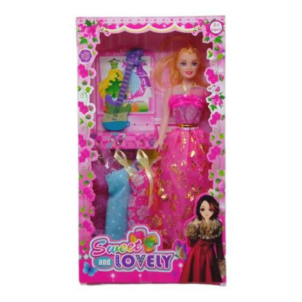 Лялька "Sweet and lovely", рожева сукня вид 1