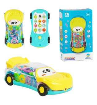 Іграшка “Автомобільний телефон”, світло, звуки, пісні, вірші, мелодії, шестерні 