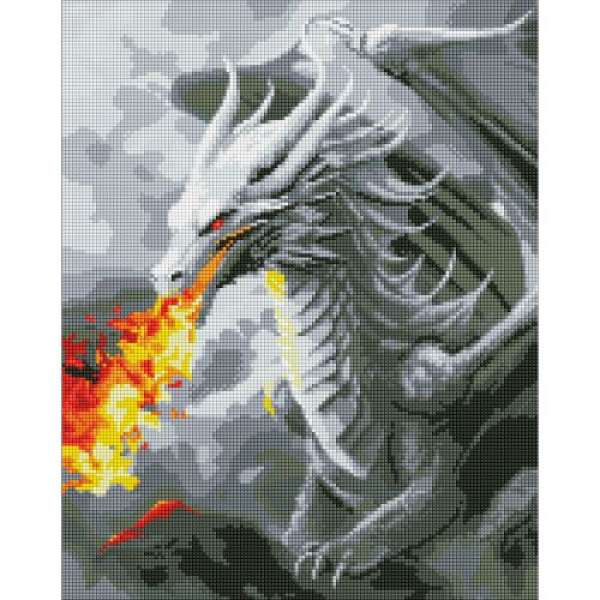 Алмазна мозаїка "Вогнедишний дракон" 40х50 см