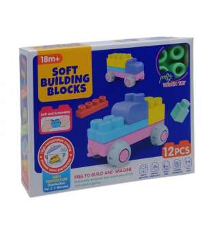 Конструктор гумовий "Soft Building Blocks", 12 деталей