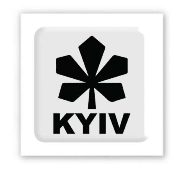 3D стікер "Kyiv white" (ціна за 1 шт)