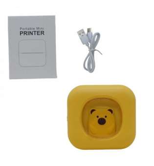 Портативний термопринтер "Portable mini printer" (жовтий)