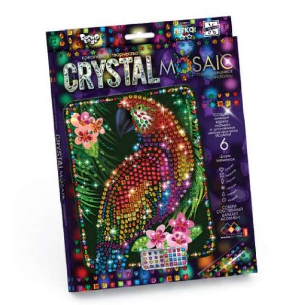 Набір для креативної творчості "CRYSTAL MOSAIC", "Папуга"