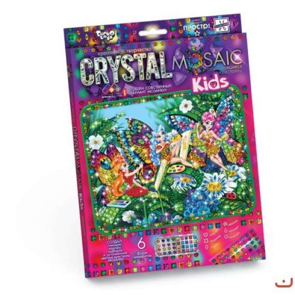 Набір для креативної творчості "CRYSTAL MOSAIC KIDS", "Феї" 1