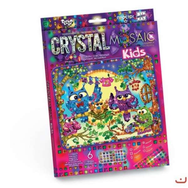 Набір для креативної творчості "CRYSTAL MOSAIC KIDS", "Совушки"