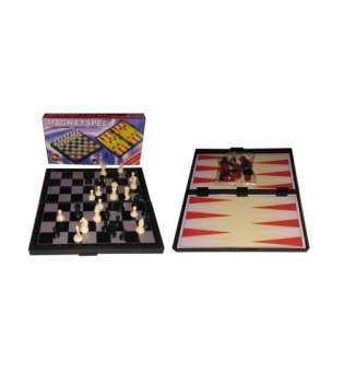 Ігровий набір "Magnetspel" 3 в 1 (шашки, нарди, шахи)
