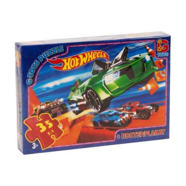 Пазли Hot Wheels, 35 елементів + плакат