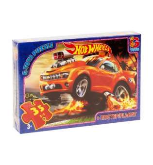 Пазли "Hot Wheels", 35 елементів + плакат