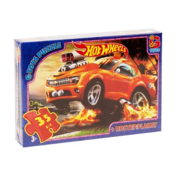 Пазли "Hot Wheels", 35 елементів + плакат