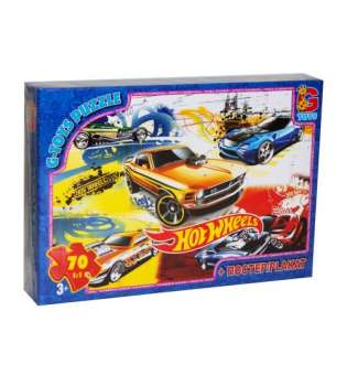 Пазли Hot Wheels: машини, 70 елементів