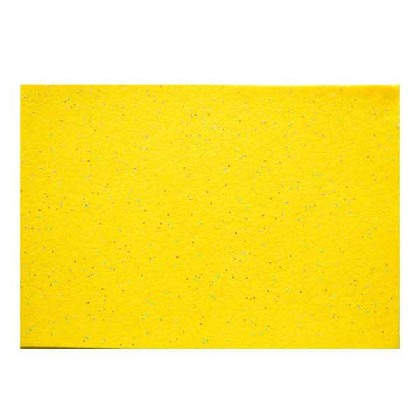 Набір Фетр Santi м'який з гліт., жовтий, 21 * 30см (10л)