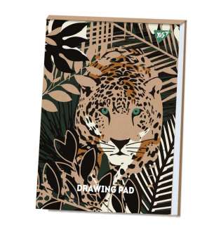 Альбом для малювання YES А4 30арк/100 клеєний білила "Jaguar" крафт