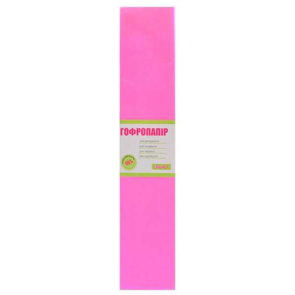 Папір гофр. 1Вересня світло-рожевий 55% (50 см * 200 см) - ціна за 10
 шт.