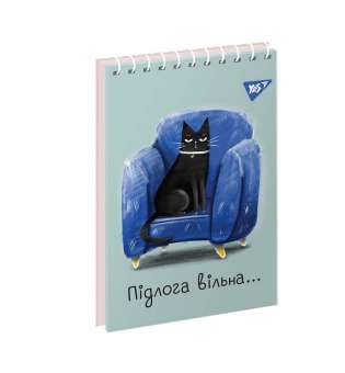 Зошит для записів YES А7 Black cat 80 аркушів клітинка