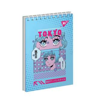 Зошит для записів YES А6 Anime. Tokyo 80 аркушів клітинка