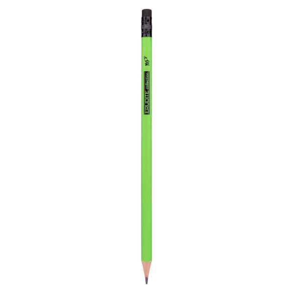 Олівець YES ч/гр треуг. з ласт. в пл.тубе "Erudite Neon", 36шт/уп - ціна за 36
 шт.