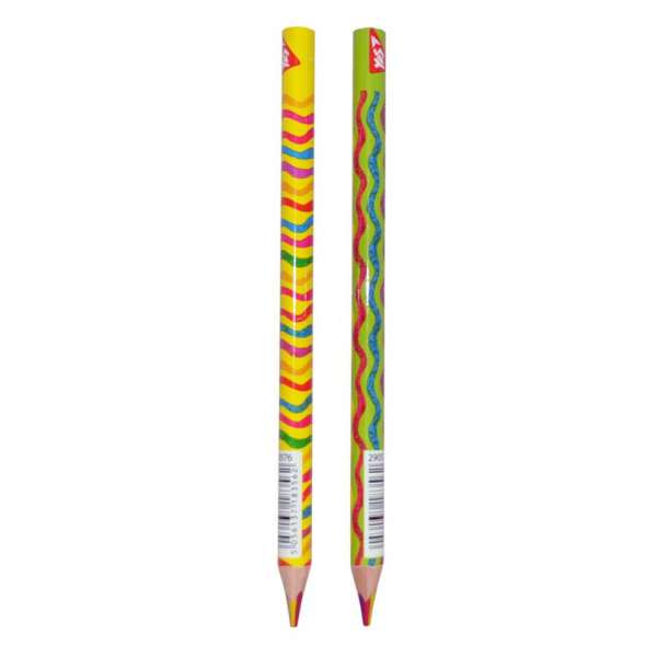 Олівець "YES" Jumbo "Rainbow" з шестиколірним грифелем, трикутний - ціна за 24
 шт.
