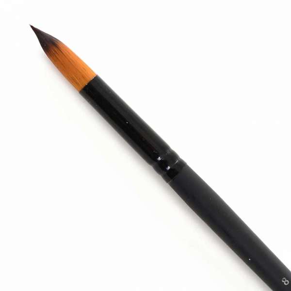 Художній пензель, синтетика "Santi Highly Pro", довга ручка, кругла, №8 - ціна за 6 шт.