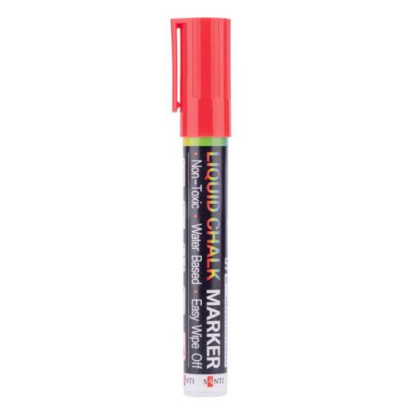 Крейдяний маркер SANTI, червоний, 5 мм, 9шт/туб - ціна за 9
 шт.