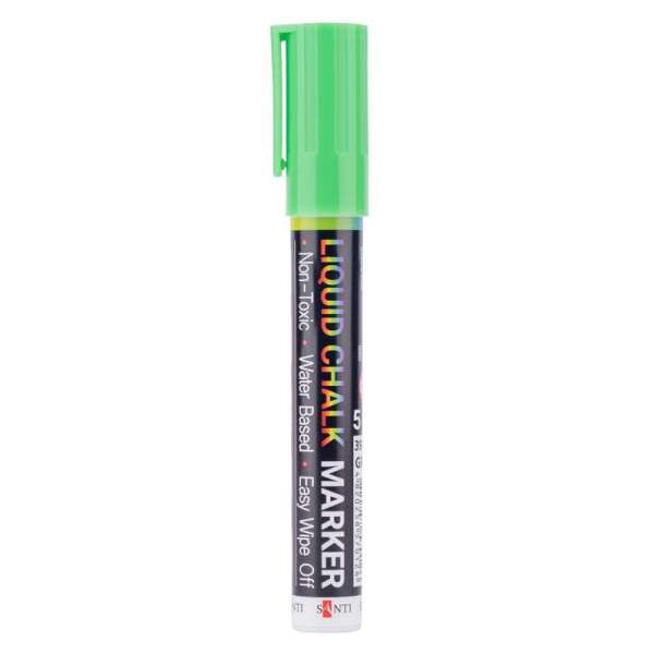Крейдяний маркер SANTI, зелений, 5 мм, 9шт/туб - ціна за 9
 шт.