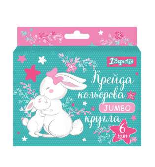 Крейда кольорова 1Вересня 6 шт. JUMBO "Bunny"