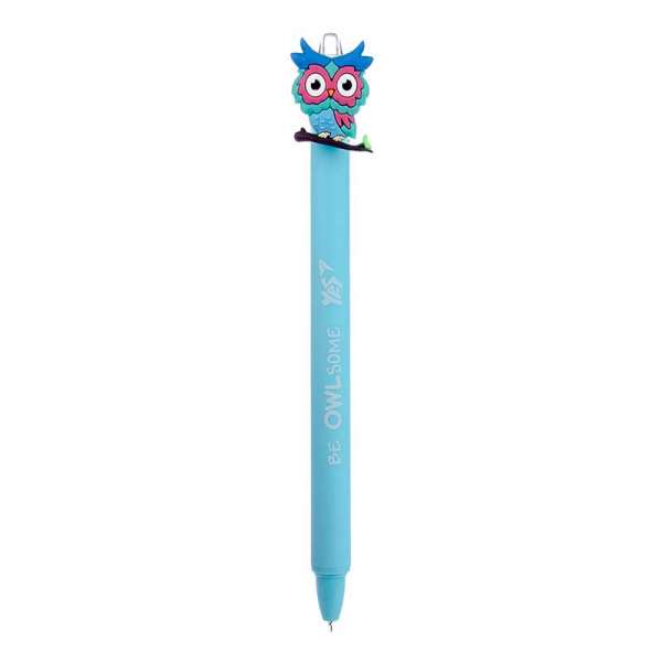 Ручка масляна YES «Cute owl» автоматична, 0,7 мм, синя - ціна за 36
 шт.