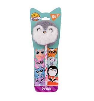 Ручка YES "Fluffy Friends" - пінгвін Елан - ціна за 5
 шт.