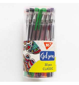 Ручка гелева YES Classic 15 кольорів