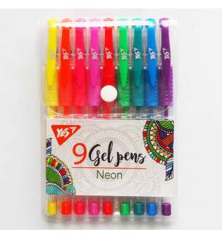 Набір гелевих ручок YES Neon 9 штук