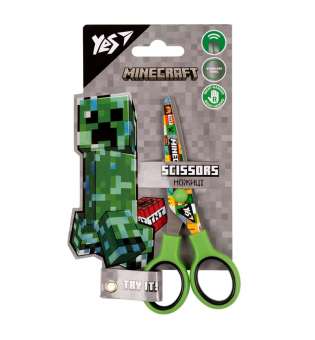 Ножиці YES Minecraft 13см з принтом на лезі