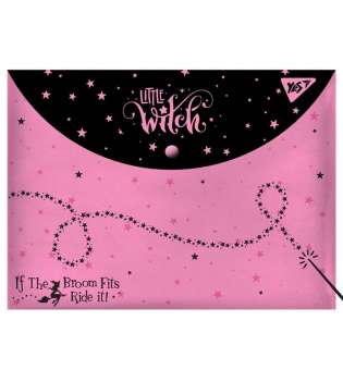 Папка-конверт YES на кнопці А4 " Little Witch" - ціна за 12
 шт.