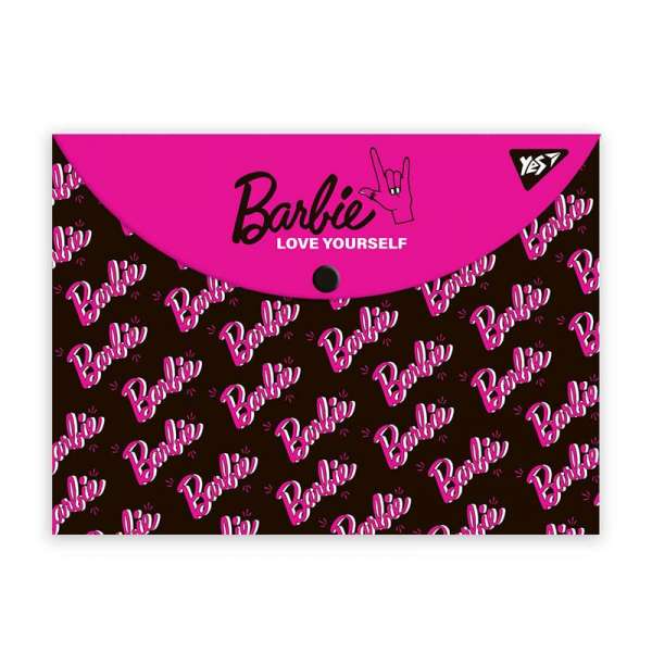 Папка-конверт YES на кнопці А4 Barbie - ціна за 12
 шт.