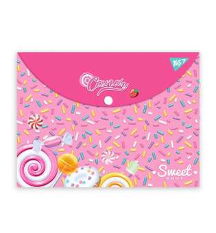 Папка-конверт YES на кнопці А4 Sweet Cream - ціна за 12
 шт.