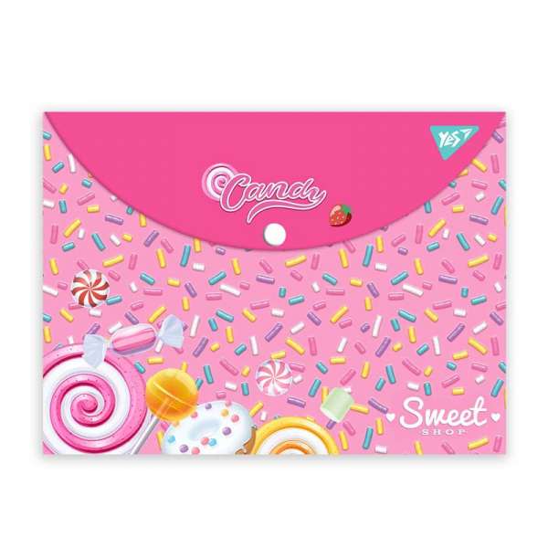 Папка-конверт YES на кнопці А4 Sweet Cream - ціна за 12
 шт.