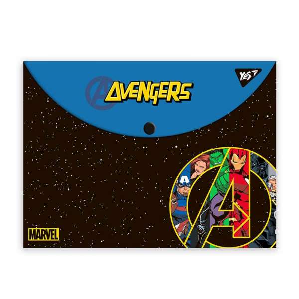Папка-конверт YES на кнопці А4 Marvel.Avengers - ціна за 12
 шт.