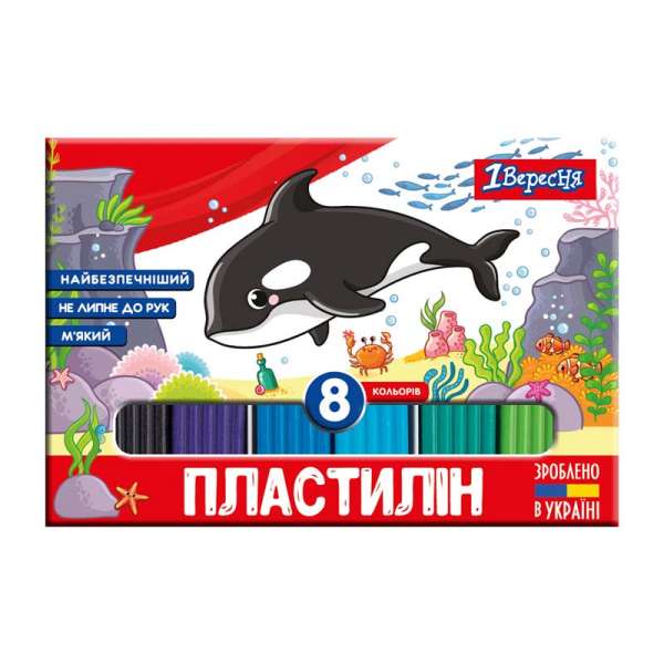 Пластилін 1Вересня "Zoo Land", 8 кол., 160г, Україна