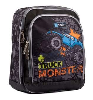 Рюкзак шкільний SMART H-55 "Monster Truck", чорний