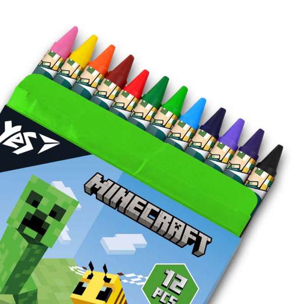 Набір воскових олівців YES 12 шт Minecraft