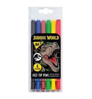 Фломастери YES 6 кольорів Jurassic World