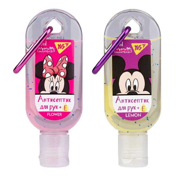 Гель антисептичний YES для рук з карабіном "Mickey&Minnie", 30 мл. - ціна за 12
 шт.