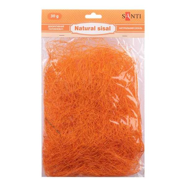 Сизаль натуральний SANTI, 30 г, колір помаранчевий.
