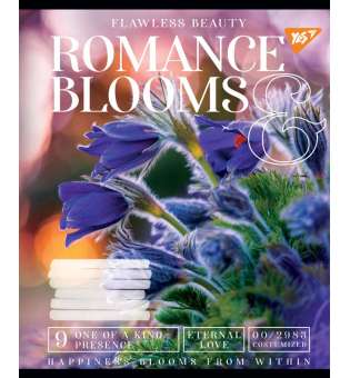 А5/36 кл. YES Romance blooms, зошит для записів
