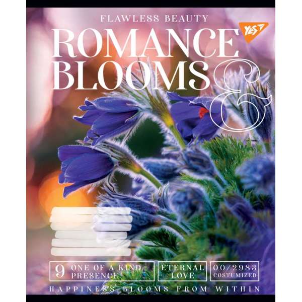 А5/60 кл. YES Romance blooms, зошит для записів
