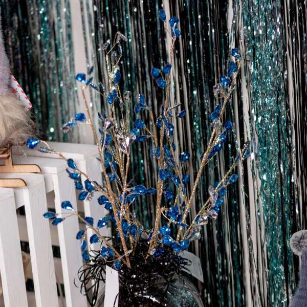 Гілка декоративна Yes! Fun з кристалами, 50 см, синя