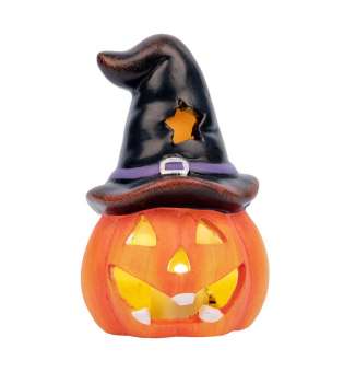 Статуетка Yes! Fun Хелловін "Pumpkin in hat", 10 см, LED