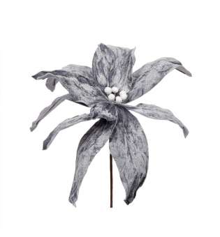 Квітка декоративна Yes! Fun Пуансеттія сіра, 42 см