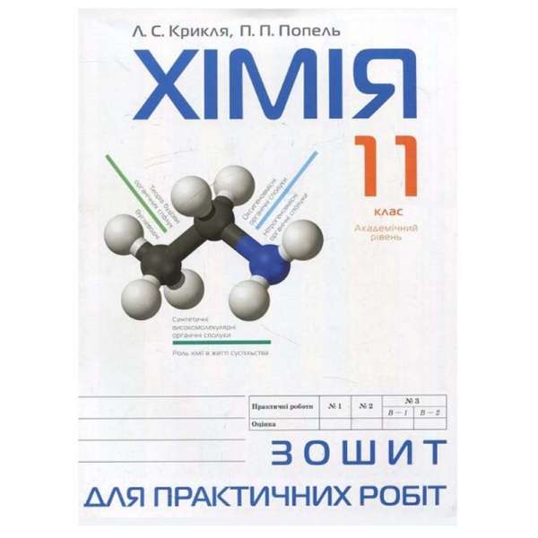 Хімія, 11 кл., Зошит для практичних робіт / Попель П.